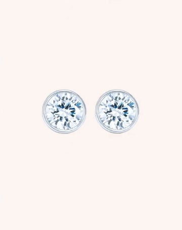 Classic Diamond Studs In White Gold